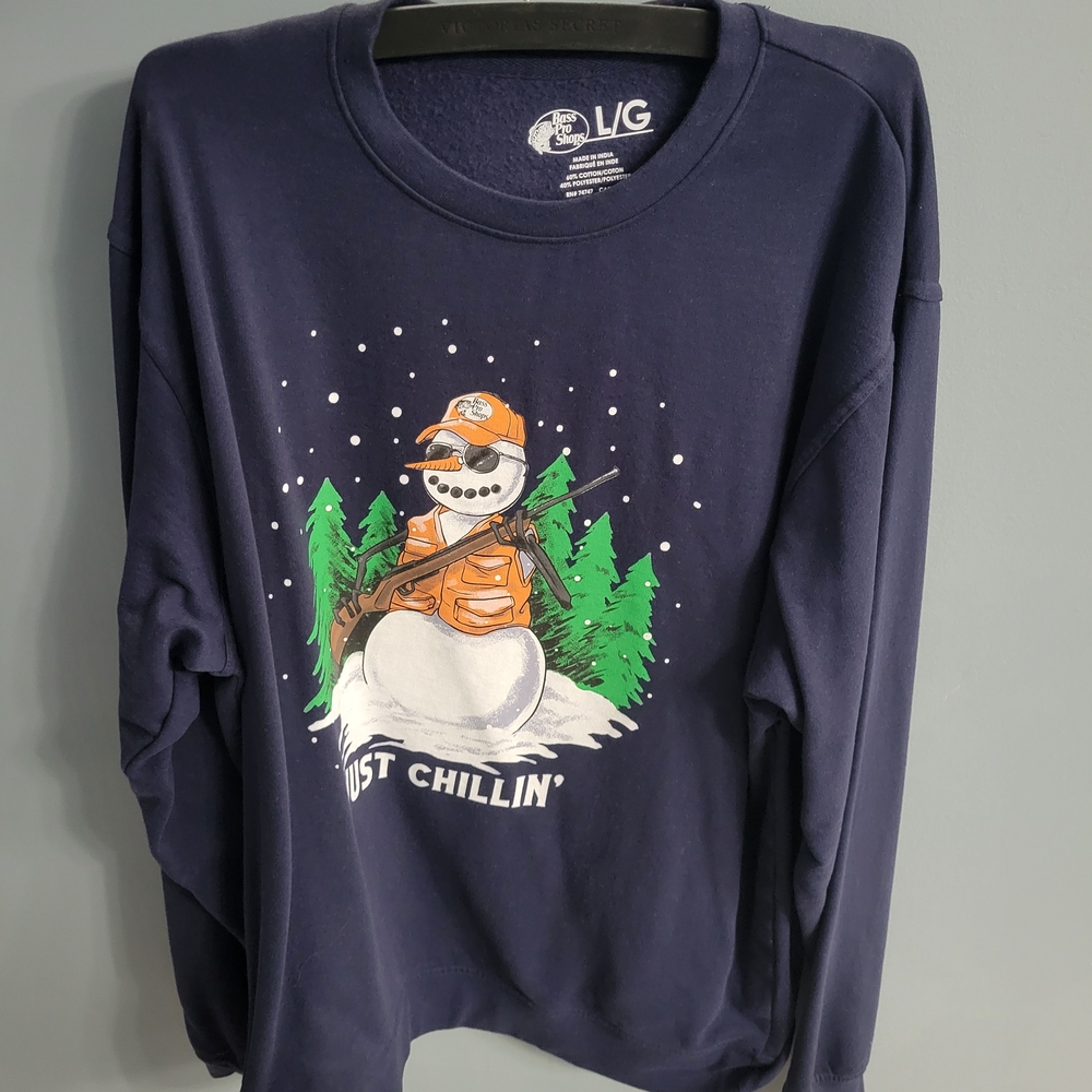 Navy Snowman Graphic Sweatshirt Large